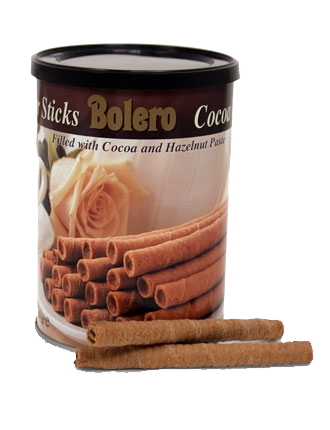 Bolero Hazelnut Wafer Sticks